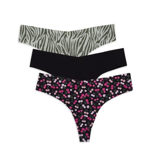 6pk Seamless no show free cut smooth lace back cheeky panties & thong panties - Picture 4 of 12